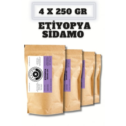 Castro Etiyopya Sidamo Gr4  Kahve 1000 Gr. (4x250 Gr)