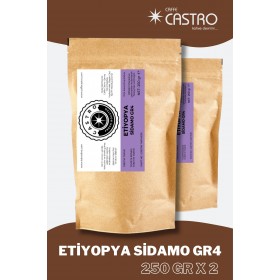 Castro Etiyopya Sidamo GR4 Kahve  500 Gr.(2x250 Gr)